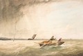 Boat in the storm - Unknown Painter