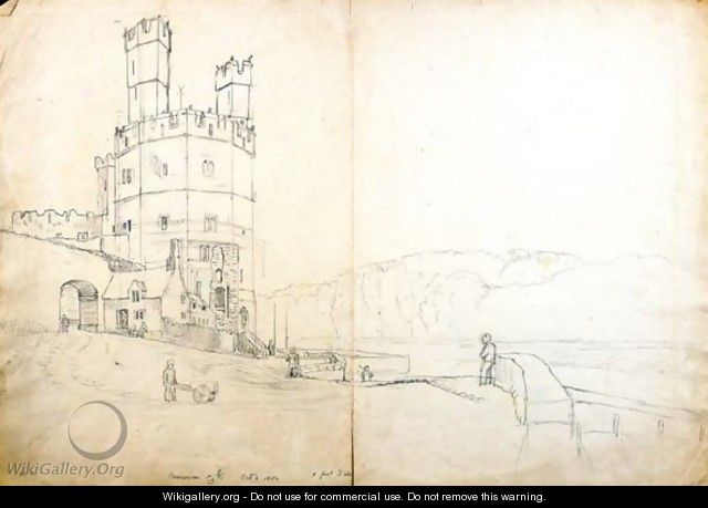 Caernarvon Castle - Cornelius Varley