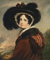 Portrait Of A Lady With A Hat, Said To Be Mrs Opie - (after) John Opie