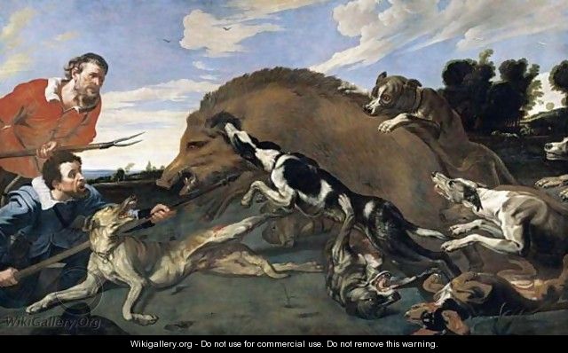 A Boar Hunt 2 - (after) Frans Snyders