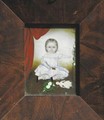 A Miniature Portrait Of A Little Girl With Strawberries, Roses, Bird Cage And Doll - Clarissa Peters