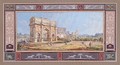 View Of The Arch Of Constantine With The Colosseum Beyond, Rome - Roman School