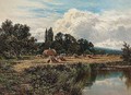 Harvesting On The Banks Of The Thames, Near Marlow - Henry Hillier Parker