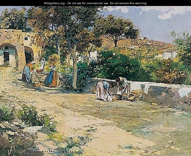 Le Lavandaie A Napoli (Washerwomen In Naples) - Carlo Brancaccio