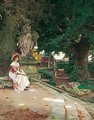 Dame Im Garten (Woman In A Garden) - Wilhelm Menzler Casel
