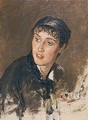 Portrait Of A Young Woman (Testa Di Donna Con Frangetta) - Giuseppe de Nittis