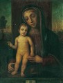 The Madonna And Child Enthroned, A Landscape Beyond - (after) Francesco Bissolo