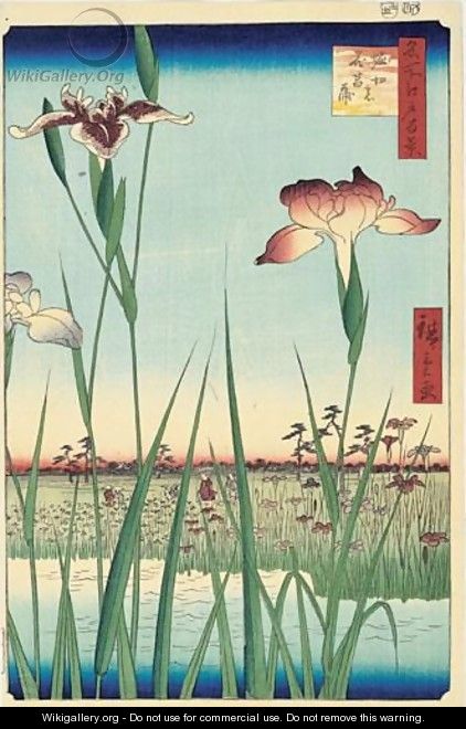 Horikiri No Hana Shobu. Iris En Fleurs A Horikiri - Utagawa or Ando ...