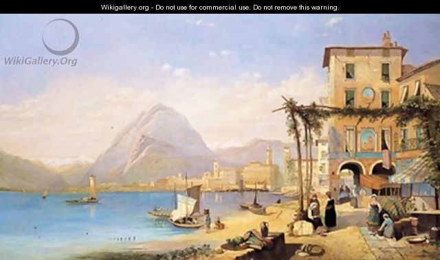Lago Di Lugano - (after) Edward Thomas Coleman