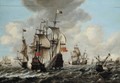 A Naval Engagement Between Dutch And English Ships - Jan Feytsz De Vries