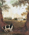 A King Charles Spaniel In A Park, A Country House Beyond - John Ferneley, Snr.
