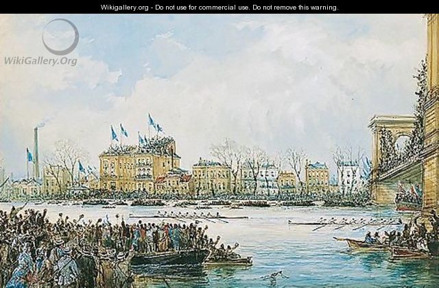 The Oxford And Cambridge Boat Race Passing Hammersmith, 1871 - George, the Younger Chambers