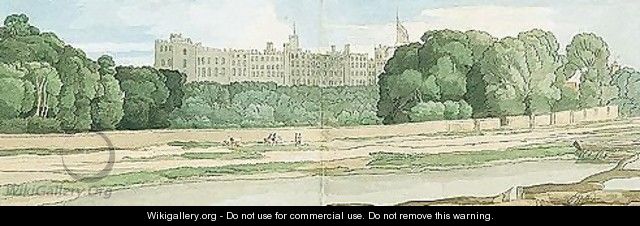 Windsor Castle From The Playgrounds At Eton - Francis Towne