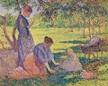 Poissy, femmes dans un jardin - Maximilien Luce