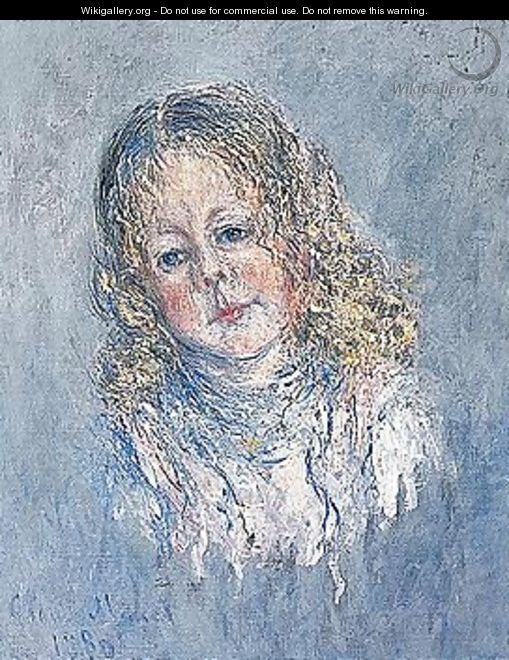 Portrait of a girl - Claude Oscar Monet