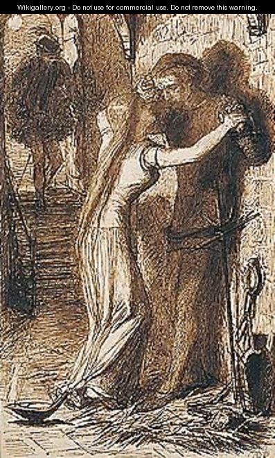 Faust And Margaret In Prison - Dante Gabriel Rossetti