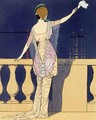 Farewell at Night, design for an evening dress by Paquin - Georges Barbier