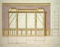 Design for a pastry shop display cabinet - F. Barabas