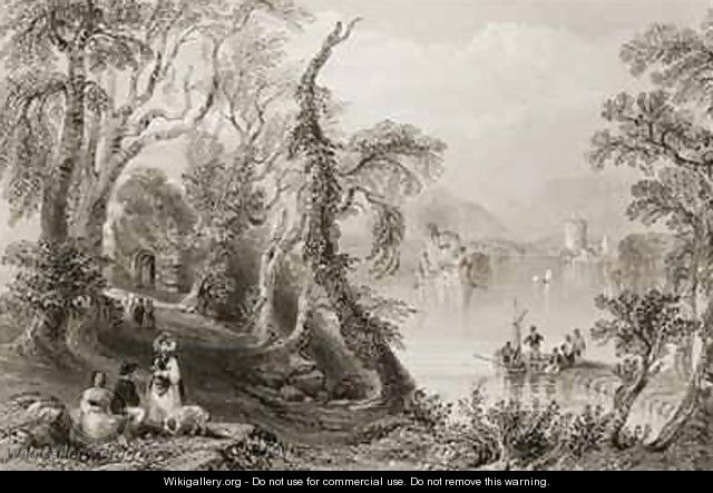 Innisfallen, Killarney Lake, County Killarney - (after) Bartlett, William Henry