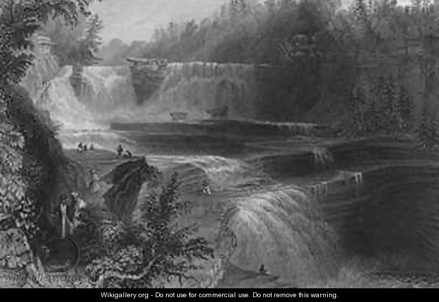 Trenton High Falls - (after) Bartlett, William Henry