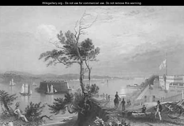 The Narrows from Fort Hamilton - (after) Bartlett, William Henry