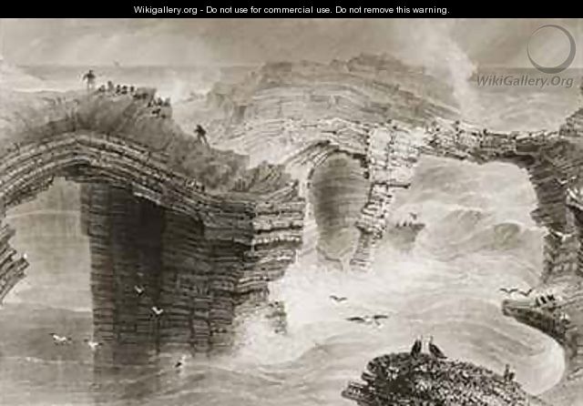 Natural Bridges near Kilkee, County Clare, Ireland - (after) Bartlett, William Henry