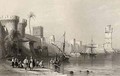 Harbour of Rhodes, Greece - (after) Bartlett, William Henry