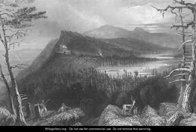 The Two Lakes and the Mountain House on the Catskills - (after) Bartlett, William Henry