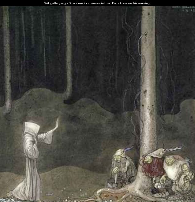 Brother St. Martin and the Three Trolls - John Bauer