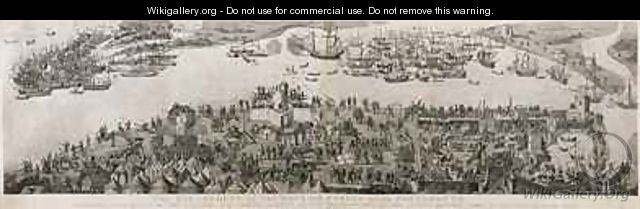 The Encampment of the English Forces near Portsmouth during the Battle of the Solent 3 - (after) Basire, James
