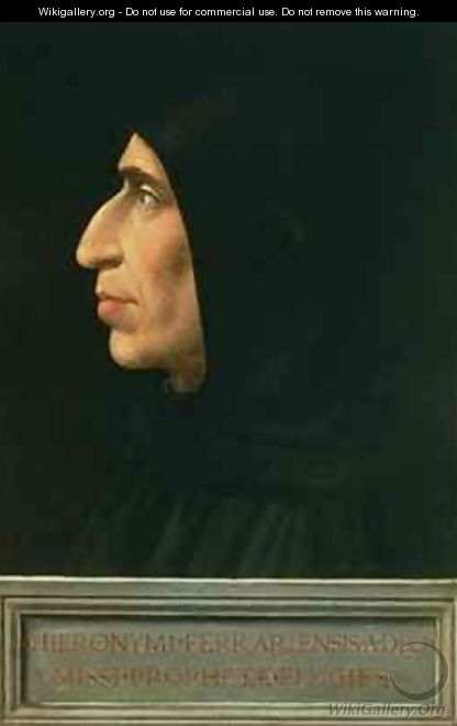 Portrait of Savonarola - Fra (Baccio della Porta) Bartolommeo