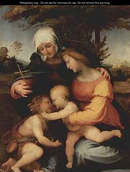 Madonna and Child St.Elizabeth and the infant St.John the Baptist - Fra (Baccio della Porta) Bartolommeo