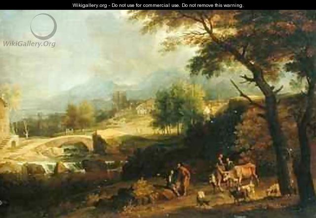 Shepherds in a Landscape - Franz Joachim Beich