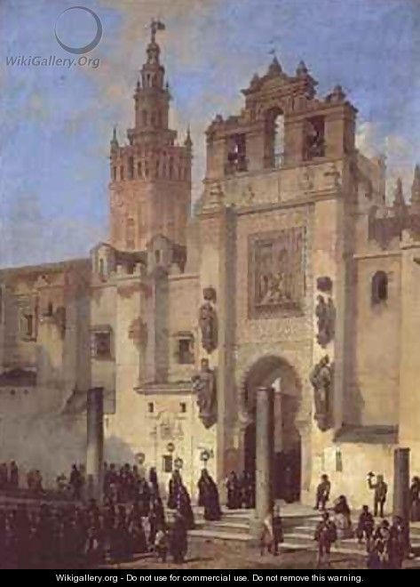 Religious procession in Seville - (after) Becquer, Joachin Dominguez