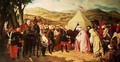The Spanish meet with the Moroccans to negotiate a Peace Settlement - (after) Becquer, Joachin Dominguez