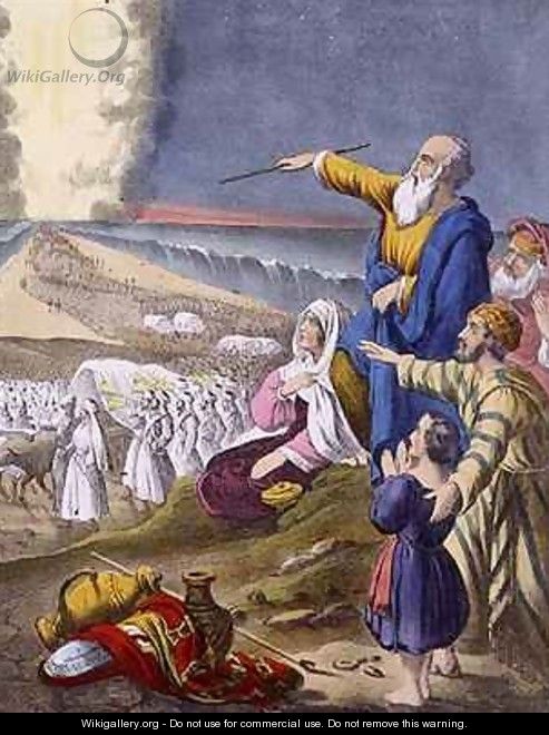 Moses Parting the Red Sea - Siegfried Detler Bendixen