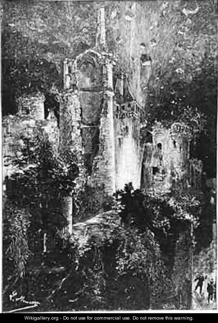 The Castle Exploding - Hippolyte Leon Benett