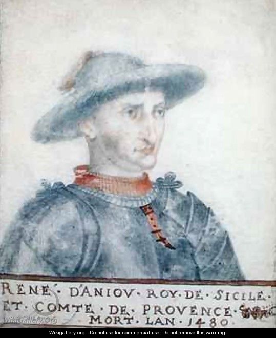 Portrait of Rene I (1409-80) Duke of Anjou - Thierry Bellange