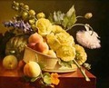 Peaches and Hollyhocks - Antoine Berjon