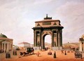 The Triumphal Arch in the Tverskaya Square in Moscow - (after) Benoist, Felix