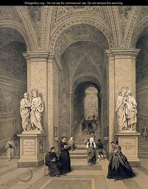 The sacred staircase of the Santi Sanctuary in Rome - Felix Benoist