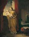 An Interior With A Mother And Child - Charles Paul Landon