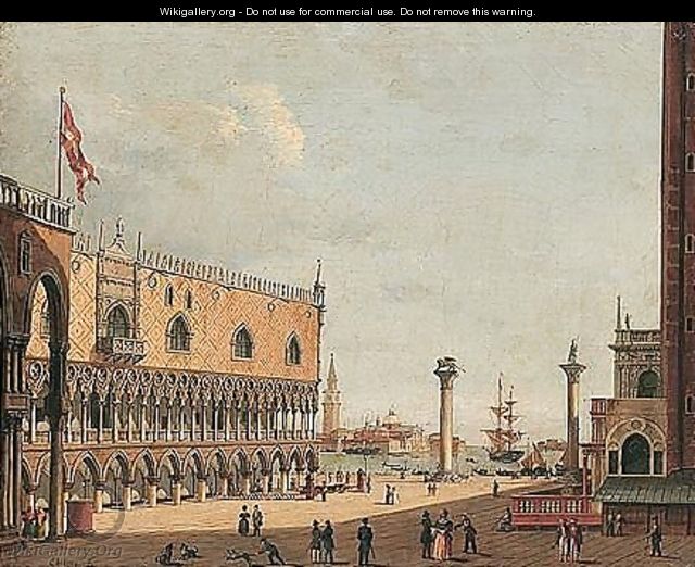 Venice, A View Of The Piazzetta From The North, The Church Of San Giorgio Maggiore Beyond - Vincenzo Chilone