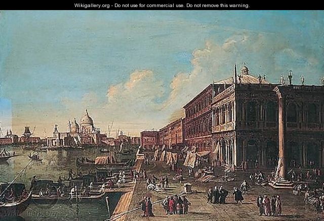 Venice, a view of the molo looking west towards the entrance to the grand canal and santa maria della salute - (after)(Giovanni Antonio Canal) Canaletto