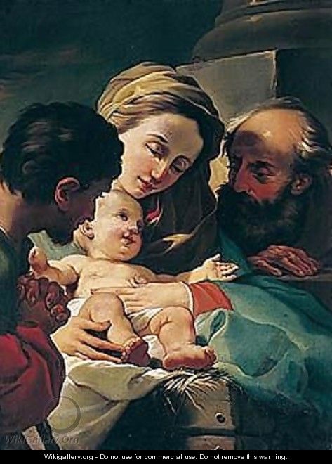 The adoration of the christ child - (after) Ubaldo Gandolfi