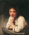 A young girl at a window - (after) Harmenszoon Van Rijn Rembrandt