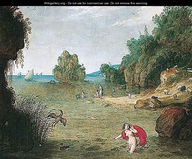Ariadne deserted by theseus on naxos - (after) Adriaen Van Stalbemt