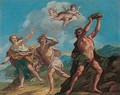 Polyphemus attacking Acis and Galatea - (after) Loo, Carle van
