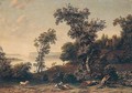 A Coastal Landscape With A Drover Attending His Animals Before A Ruined Church - Cornelis Cornelisz. Tartarius