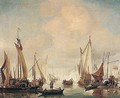 A dutch yacht and fishing vessels in a calm - (after) Willem Van De, The Younger Velde